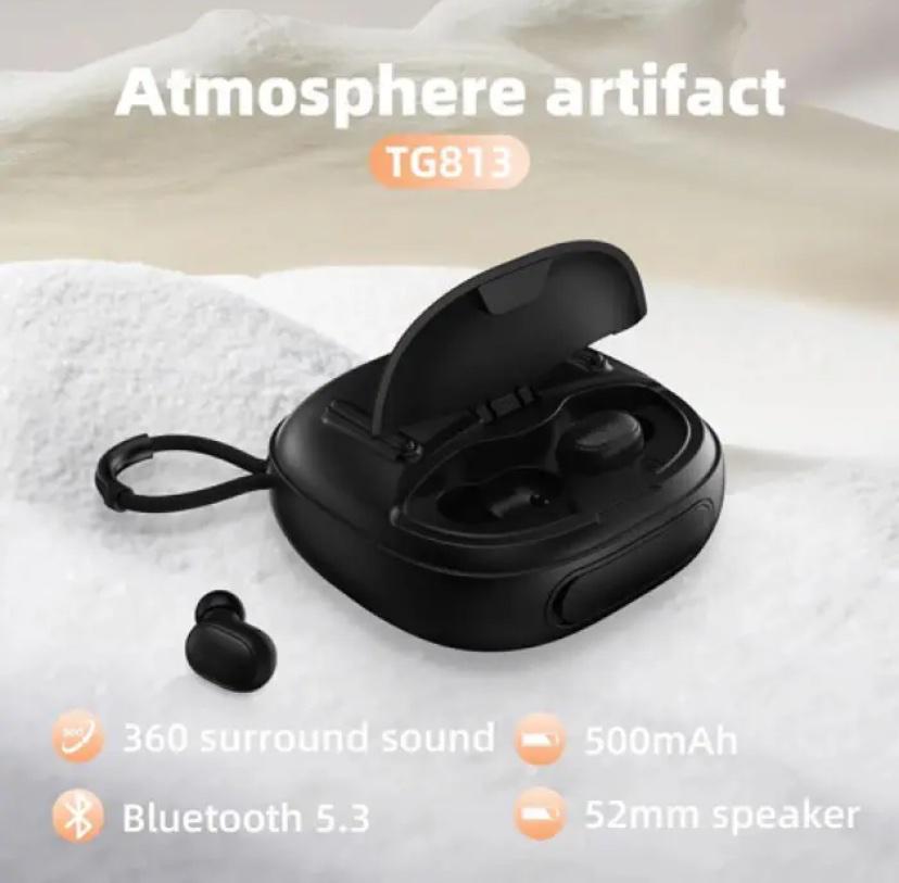 Портативная колонка и вакуумные беспроводные наушники T&G TG-813 Bluetooth 5W Black (30151175ER) - фото 4