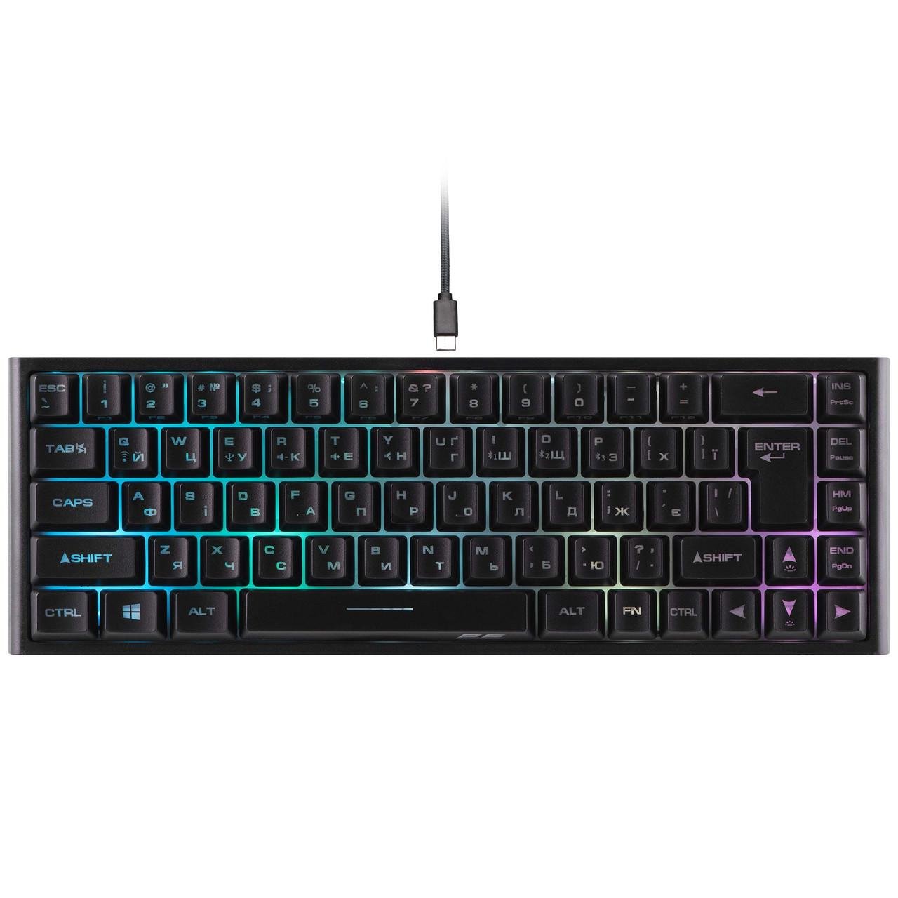 Клавиатура беспроводная 2E Gaming KG360 RGB 68key WL Ukr Черный (iz15795) - фото 2