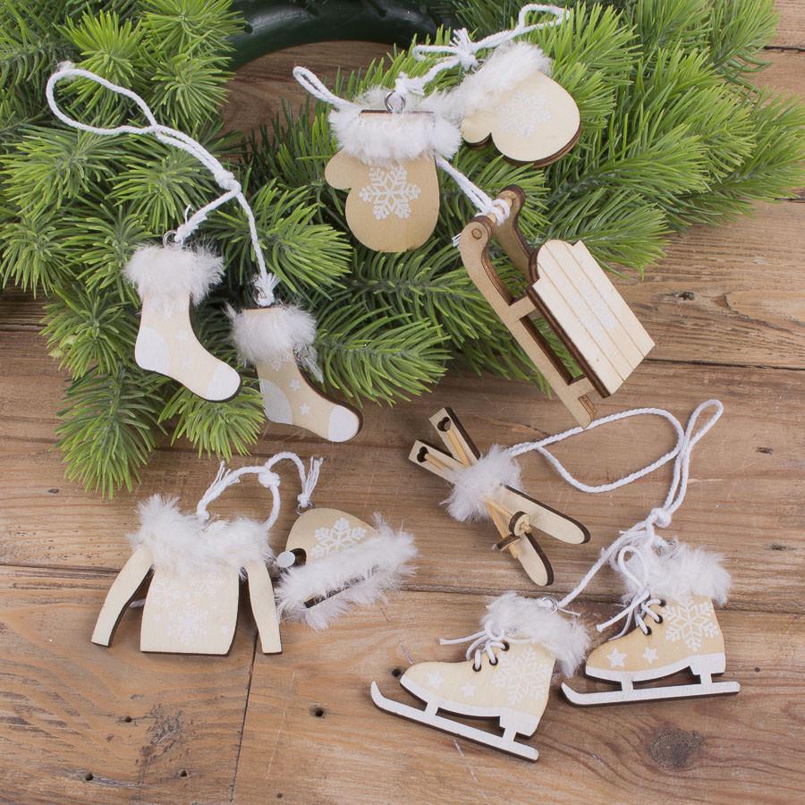 Набор Новогодний деревянный Натуральный (1378-1)