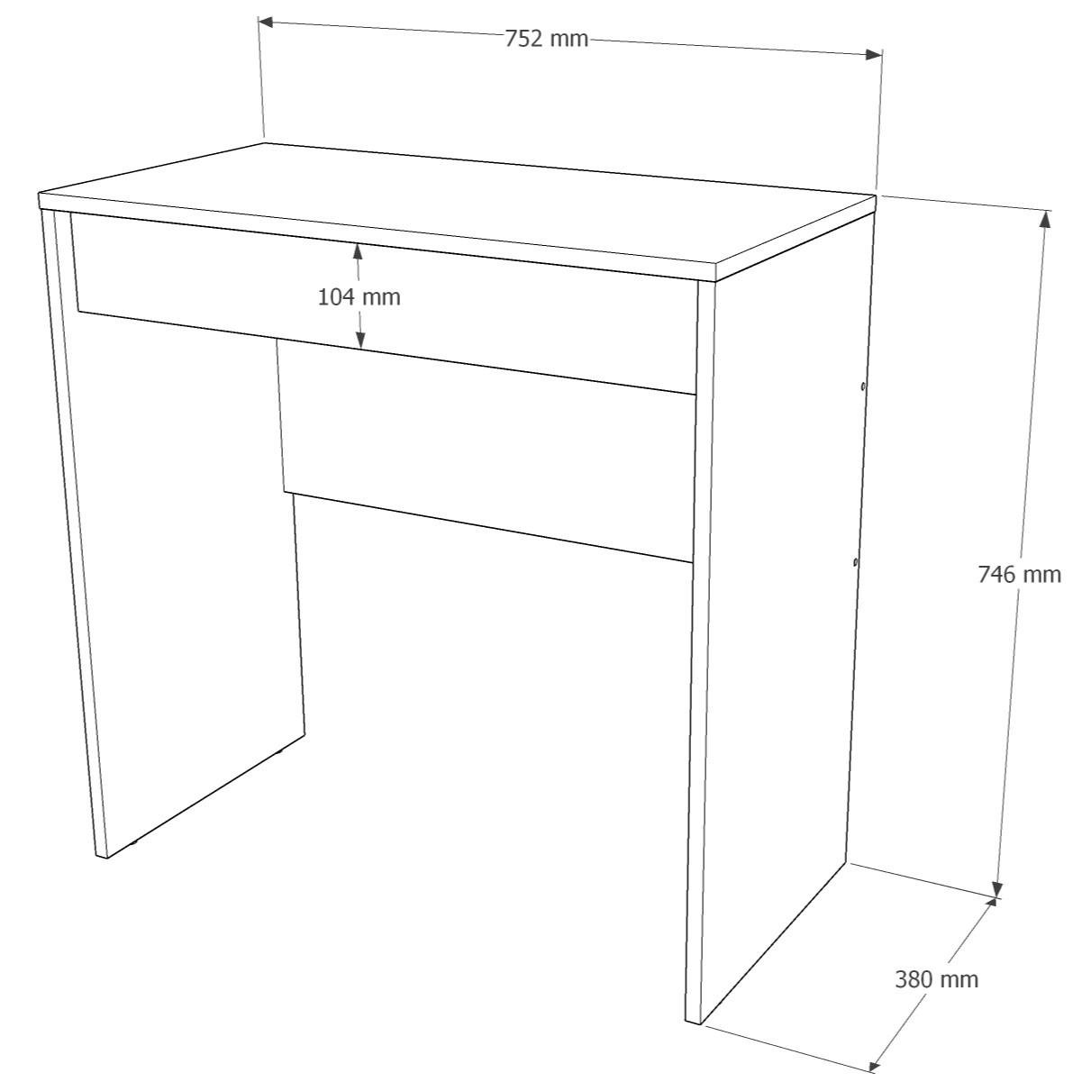 Компьютерный стол Everest Сити 750 Мини 752х380х746 мм Сонома/Белый (11421) - фото 5