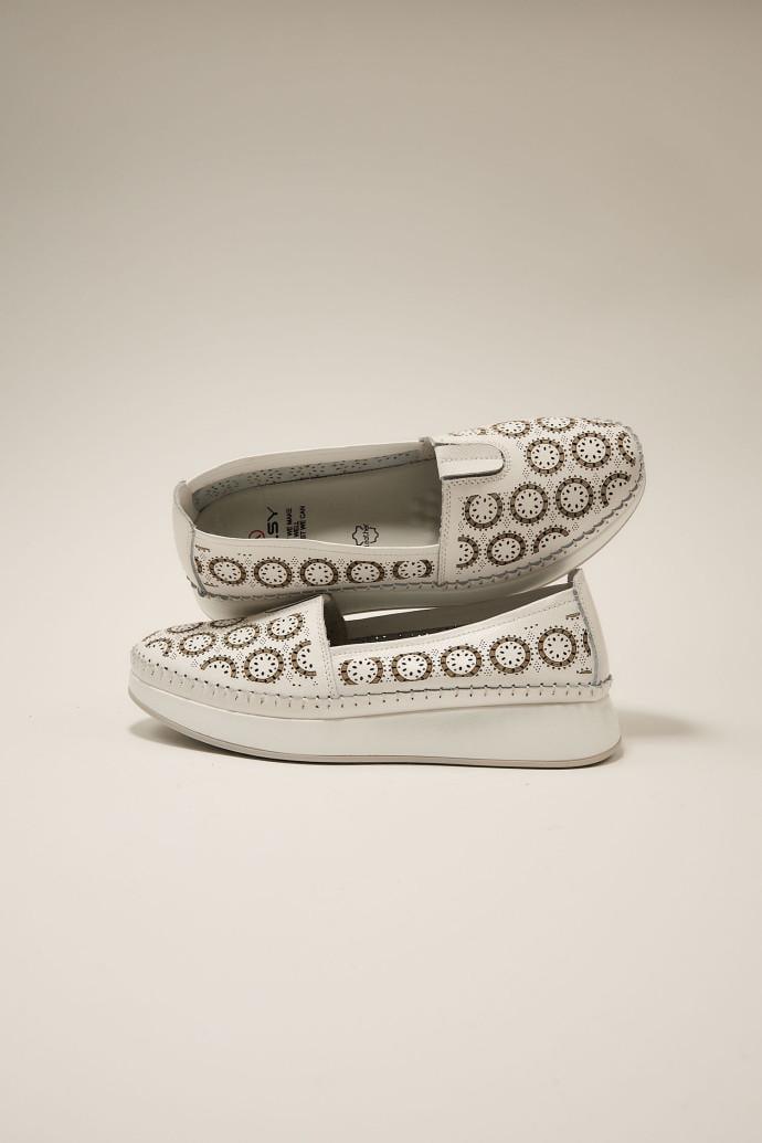 Мокасины женские ALLSY кожаные р. 41 Белый (195178) - фото 3 Мокасины женские ALLSY кожаные р. 41 Белый (195178) - фото 3