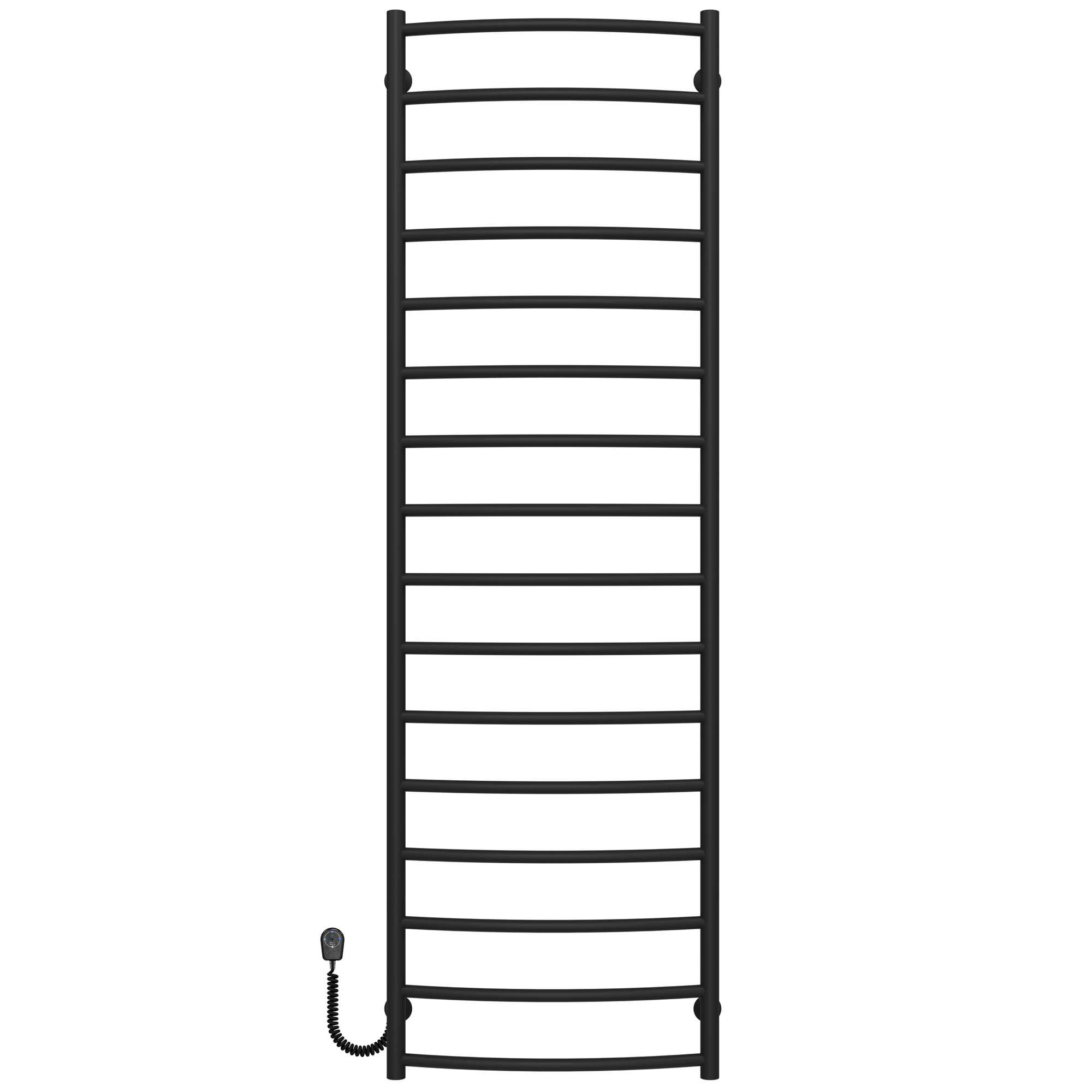 Полотенцесушитель электрический Deffi Классик П16 EF16 левое подключение нержавеющая сталь 500x1700 мм Черный (C.DK.170.50.16.EBL5)