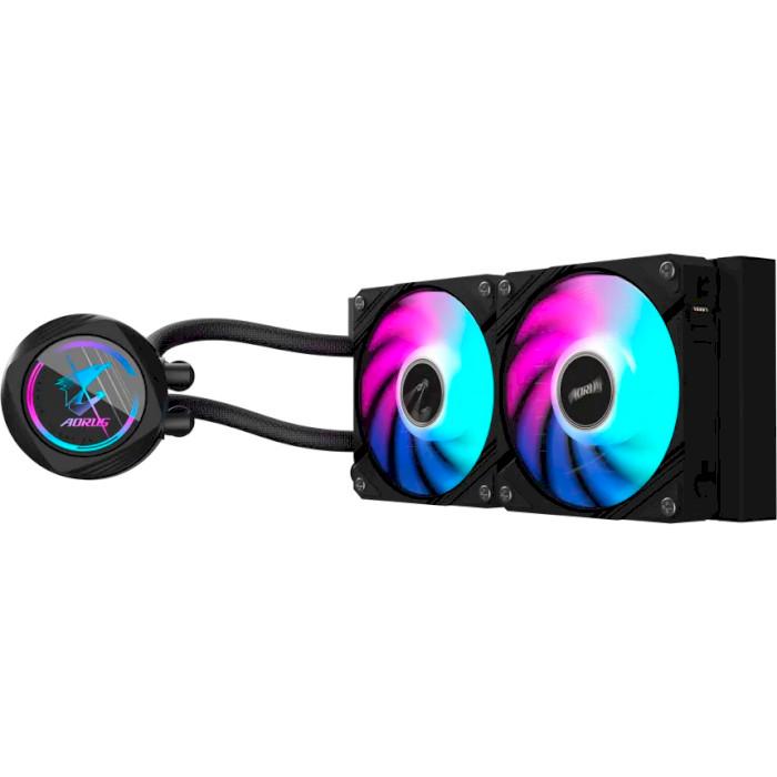 Система рідкого охолодження для процесора Gigabyte AORUS WATERFORCE II 240 з підсвічуванням Чорний (22931771) - фото 2 Система рідкого охолодження для процесора Gigabyte AORUS WATERFORCE II 240 з підсвічуванням Чорний (22931771) - фото 2