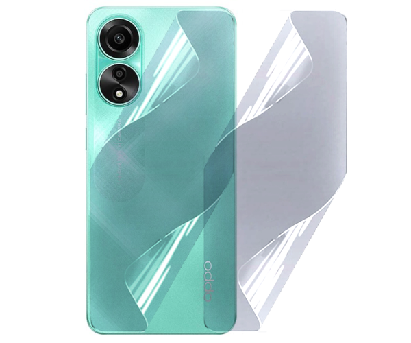 Противоударная гидрогелевая пленка Hydrogel Film для Oppo A78 4G на заднюю панель, Transparent