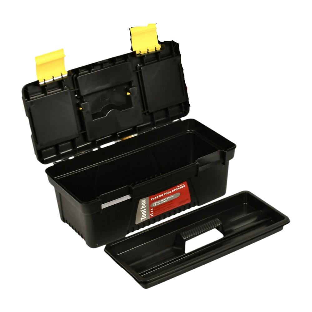 Ящик для инструментов с ручкой Stenson R95616-XXL на 5 отделенний 40,5х22,6х20,8 см Черный (27918881)