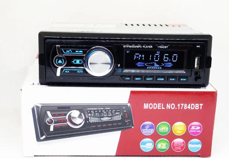 Автомагнитола 1DIN 1784BT Bluetooth USB/RGB подсветка/FM/AUX/Пульт (17467) - фото 2