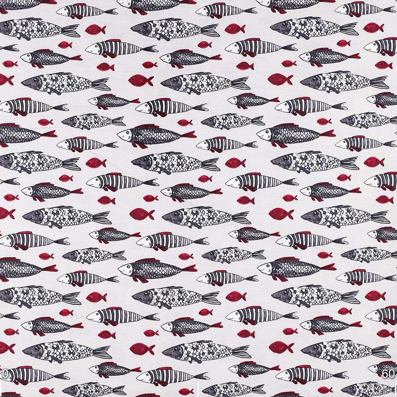 Скатерть на стол BIG YETI 140x240 см рыбки ткань хлопок с тефлоновой пропиткой Черный (sk-19536v8) - фото 2 Скатерть на стол BIG YETI 140x240 см рыбки ткань хлопок с тефлоновой пропиткой Черный (sk-19536v8) - фото 2