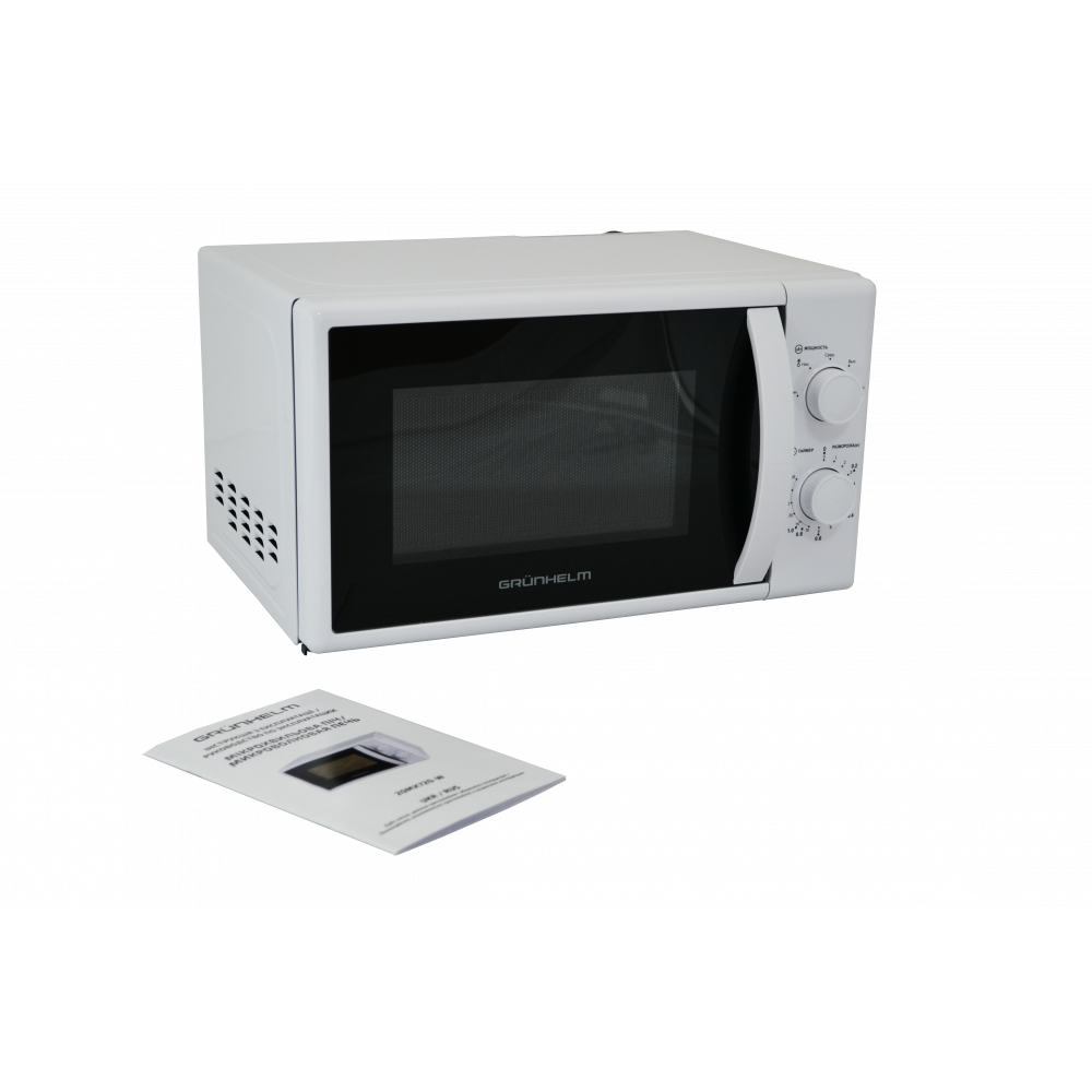 Мікрохвильова піч Grunhelm 20MX720-W 20 л 700 Вт Білий (78816941) - фото 6