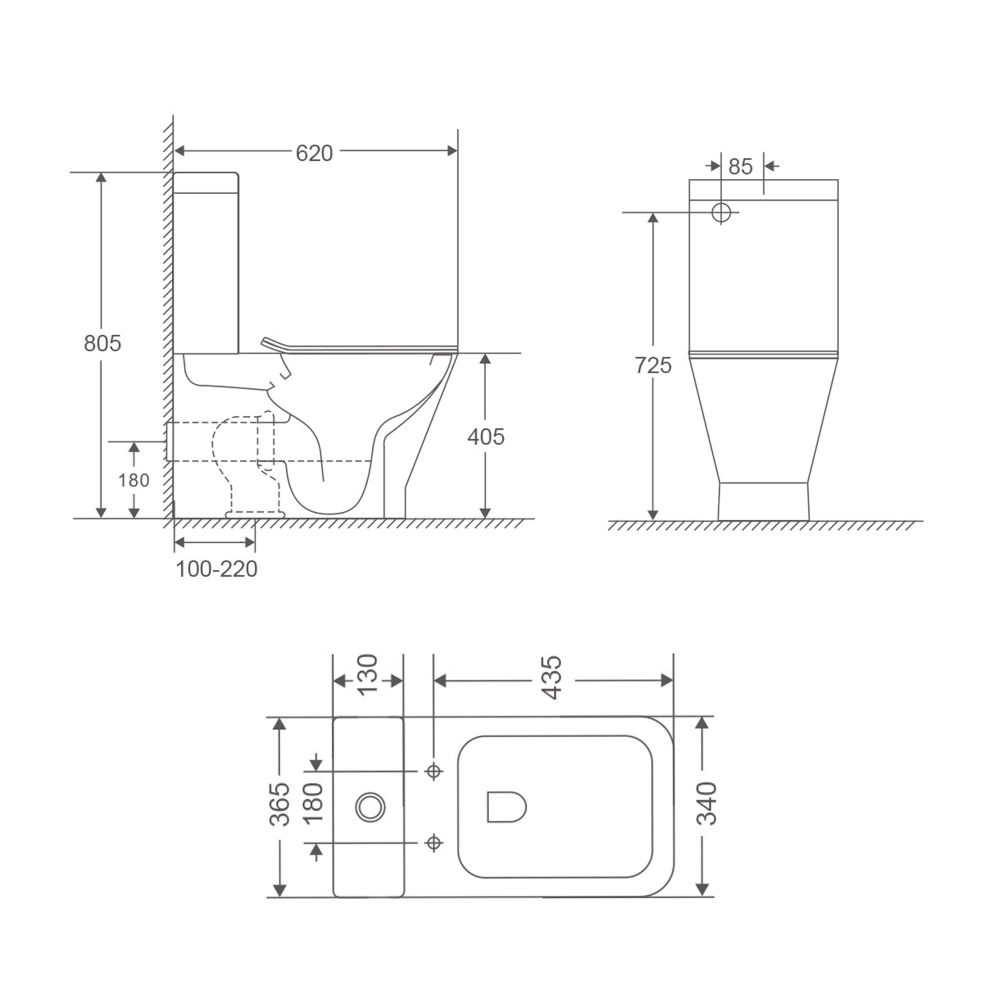 Унітаз-компакт Qtap Cardinal Ultra Quiet безобідковий з сидінням Soft-close QT04222168AUQ3W - фото 2