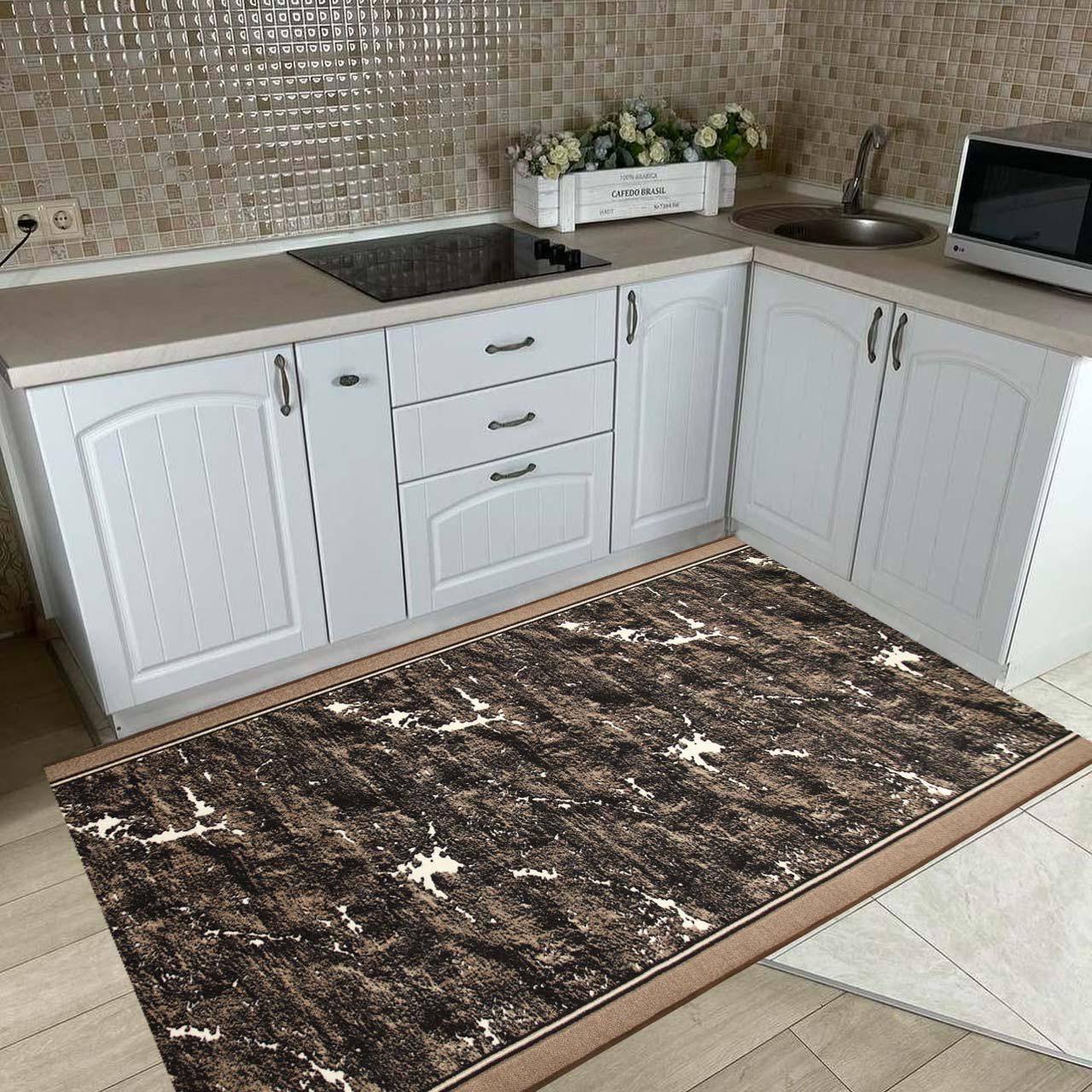 Ковер безворсовый на войлочной основе DAKARIA Print Run Дарк p13 1x1,7 м Черный/Коричневый (00-00019075) - фото 9 Ковер безворсовый на войлочной основе DAKARIA Print Run Дарк p13 1x1,7 м Черный/Коричневый (00-00019075) - фото 9