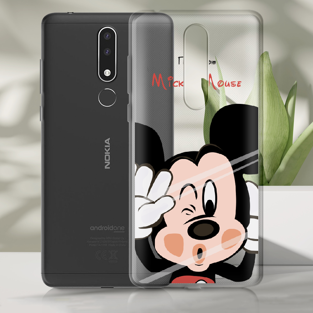 Чехол BoxFace Nokia 3.1 Plus Mister M Черный силикон со стеклом (36116-cc58-37737)