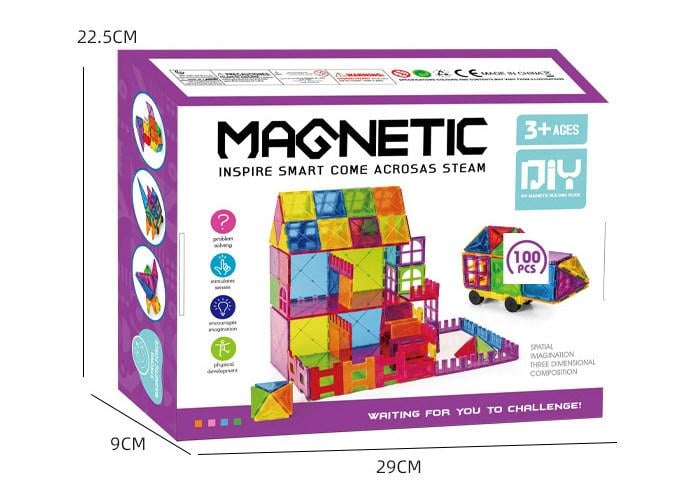 Конструктор магнітний Magnetic для дітей 100 деталей (642/1) - фото 5 Конструктор магнітний Magnetic для дітей 100 деталей (642/1) - фото 5