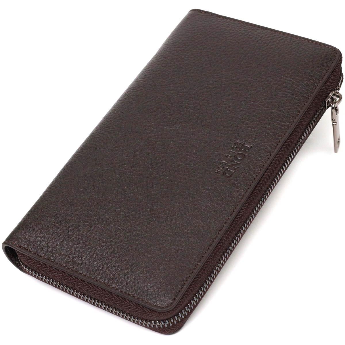 Клатч мужской Bond-Wallet 22032 из натуральной кожи Коричневый