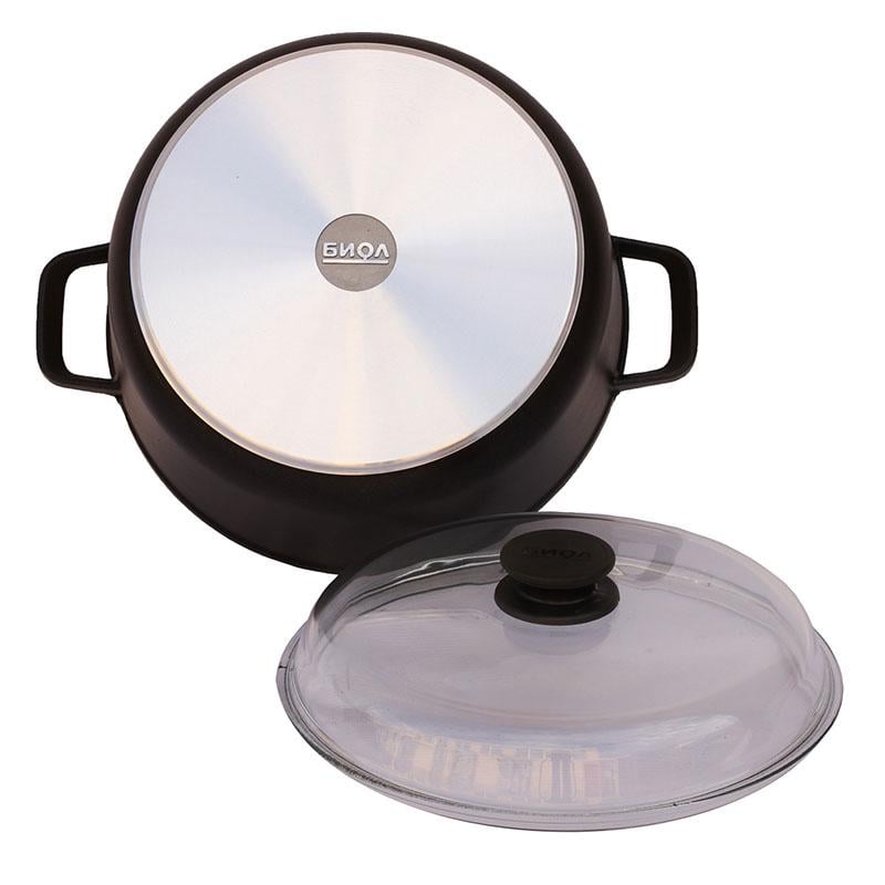 Каструля Біол зі скляною кришкою 5 л Чорний (K501PC) - фото 3 Каструля Біол зі скляною кришкою 5 л Чорний (K501PC) - фото 3