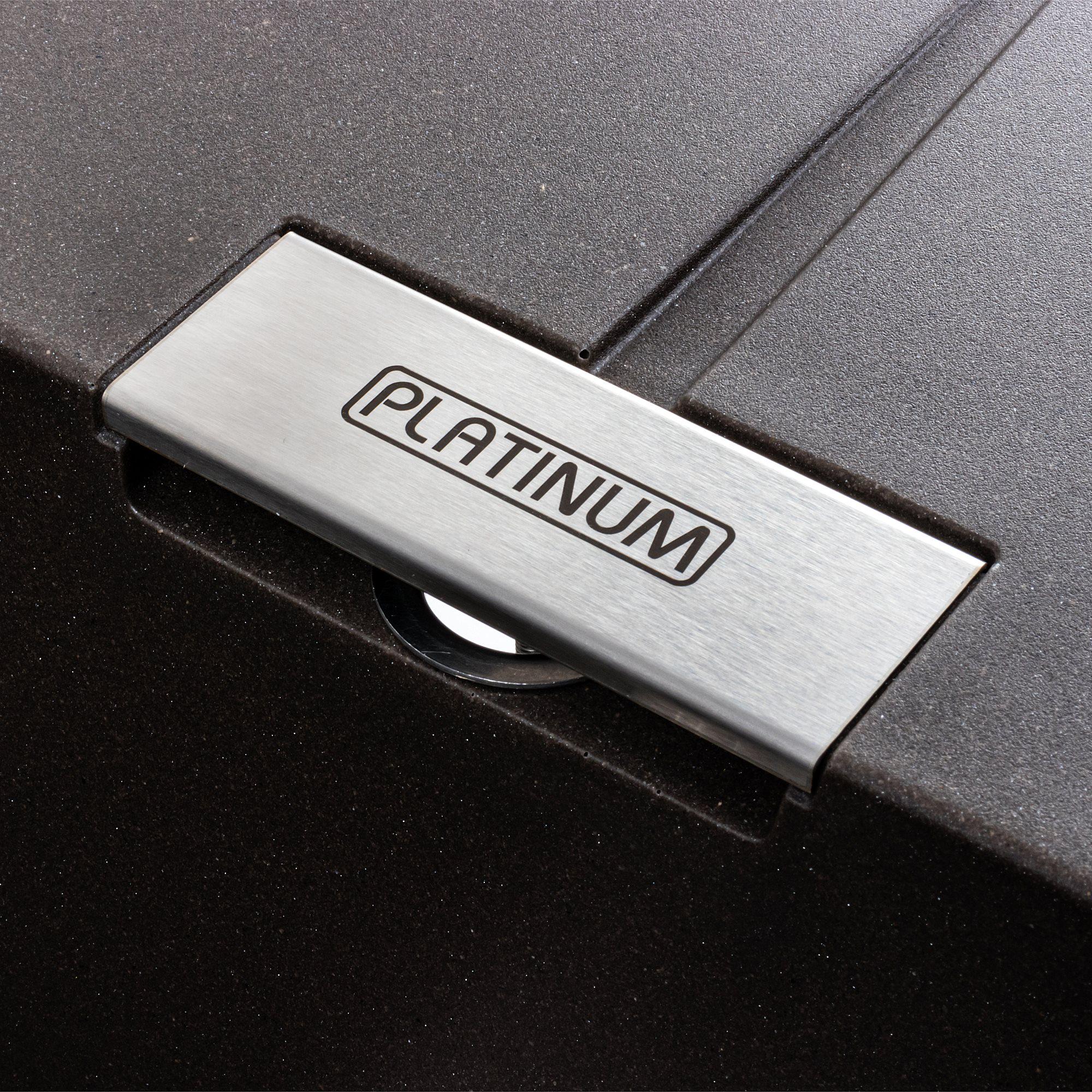 Мойка для кухни гранитная Platinum 6250 ZIRKONE матовая Темная скала - фото 6 Мойка для кухни гранитная Platinum 6250 ZIRKONE матовая Темная скала - фото 6