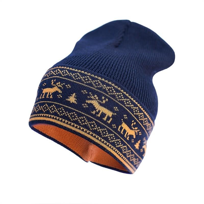 Шапка из шерсти мериноса София 48-54 см Синий (412-18)