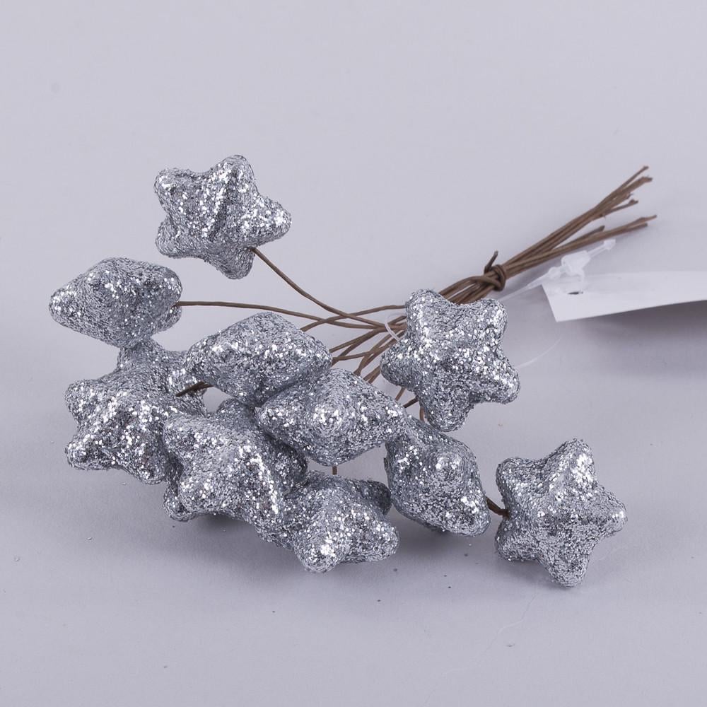 Пучок звездочек 12 шт. Серебряный (745-2)