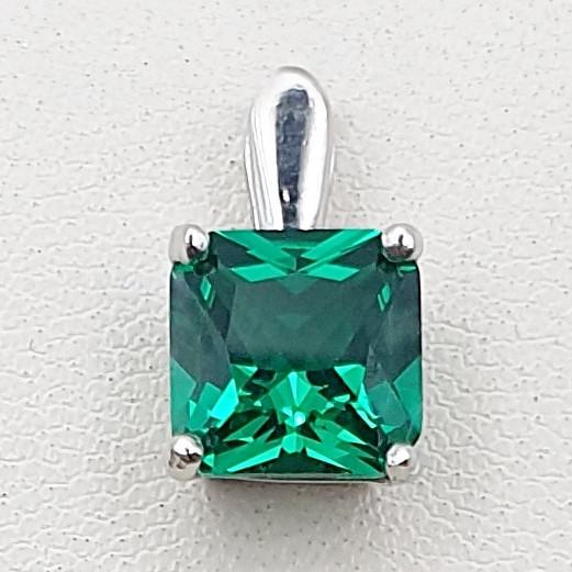 Серебряный кулон с nano изумрудом 1,33 г (2716286102)