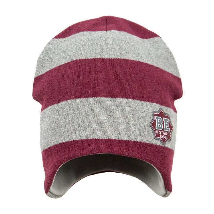 Шапка демисезонная Broel р. 49 Бордовый/Серый CREDO