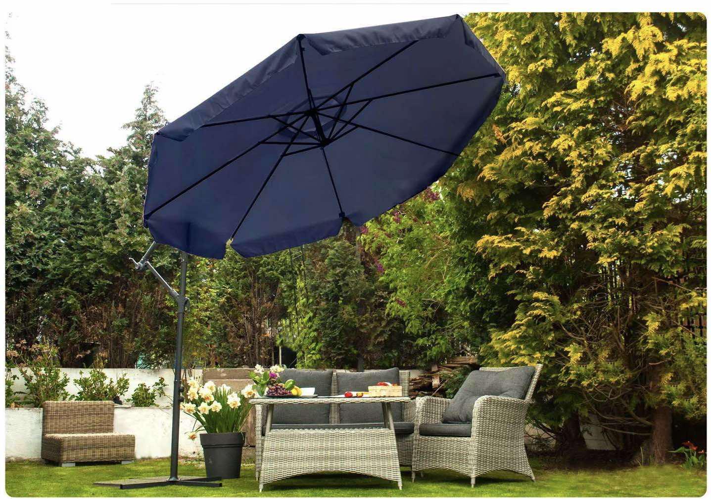 Зонт угловой садовый Plonos с наклоном 3,5 м Синий (4233) - фото 4 Зонт угловой садовый Plonos с наклоном 3,5 м Синий (4233) - фото 4