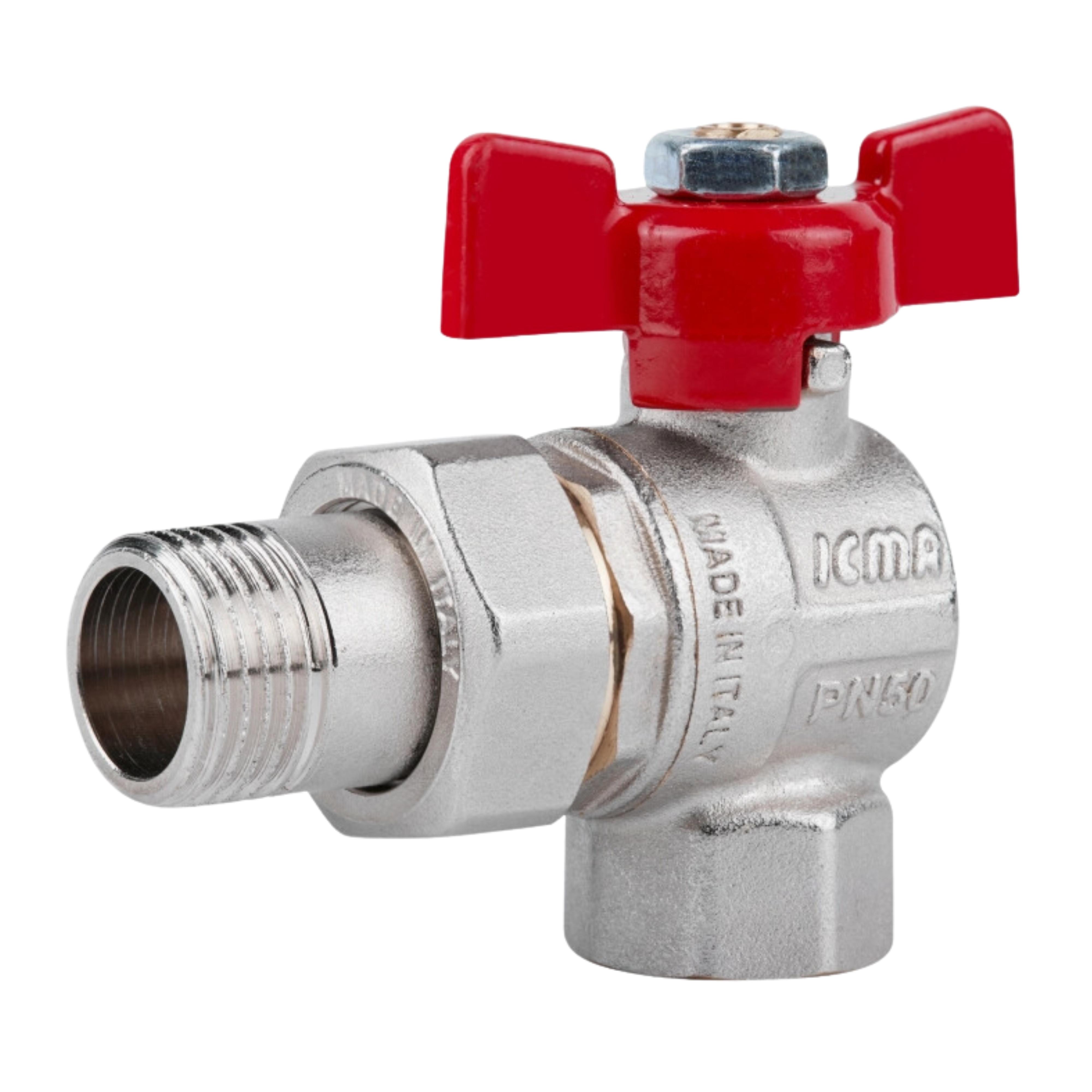 Кран шаровой ICMA FAR. ROSSA 1/2" угловой №361