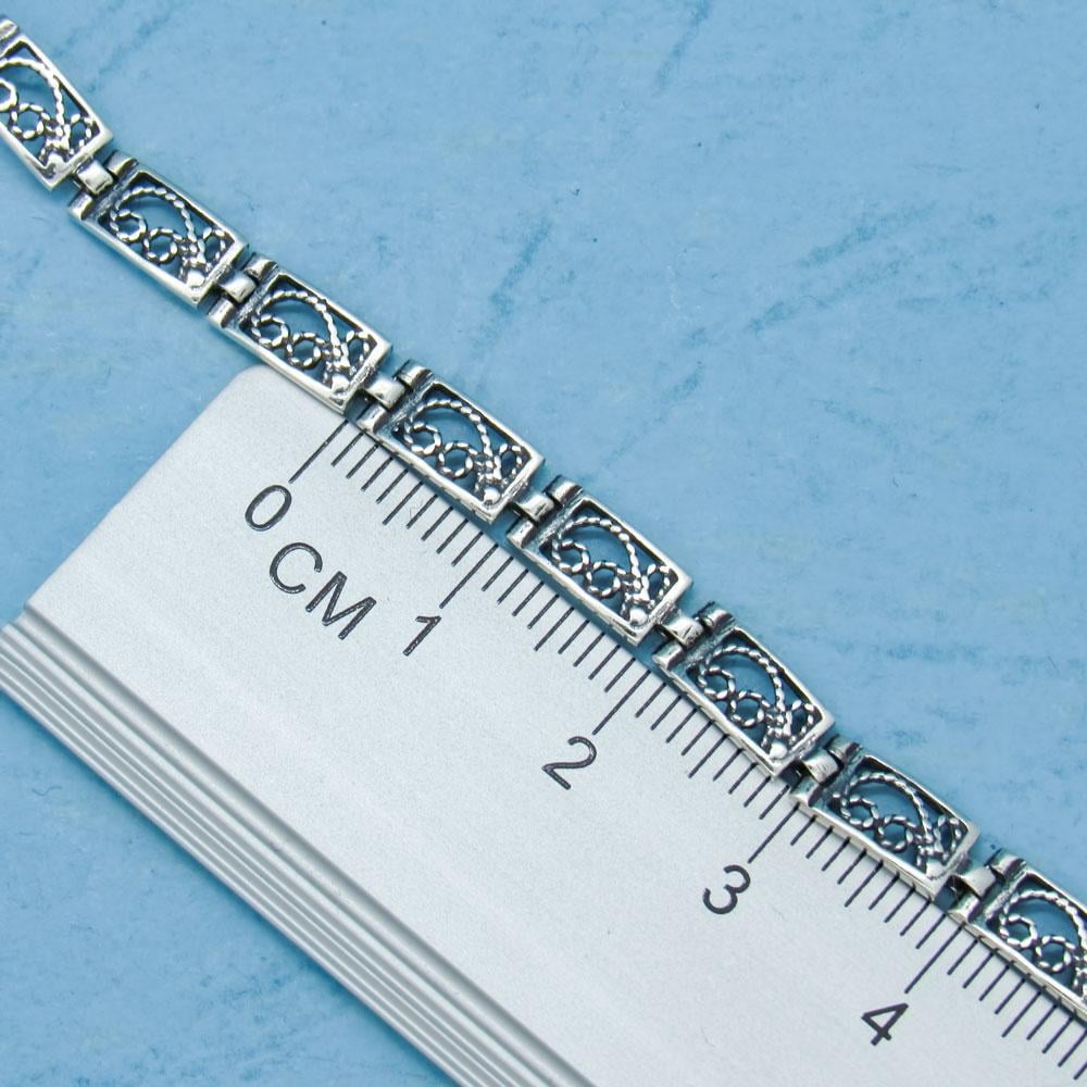 Серебряный браслет Узор (1164330164) - фото 3