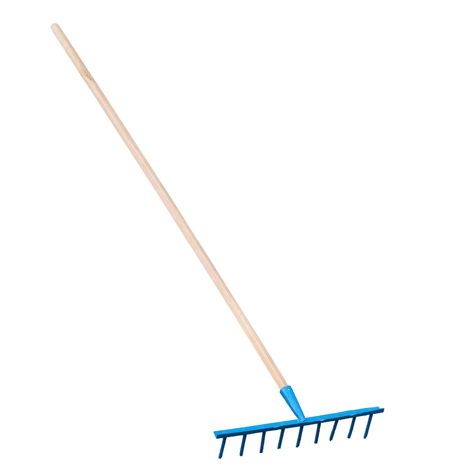 Грабли стальные штыковые с 9 зубцами с черенком 1,2 м (87198)