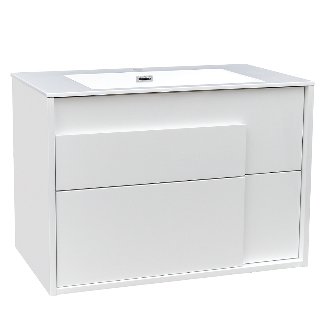 Тумба с умывальником подвесная Devit City 0021160W 79,4x55x47,6 см Белый (168155)