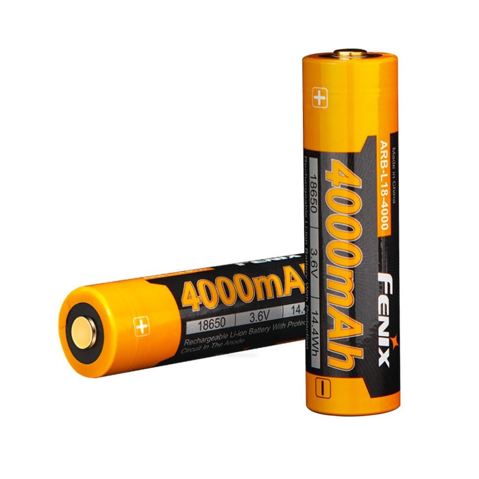 Аккумулятор Fenix 18650 ARB-L18 4000 mAh 3,6V Li-ion Черно-желтый - фото 4 Аккумулятор Fenix 18650 ARB-L18 4000 mAh 3,6V Li-ion Черно-желтый - фото 4