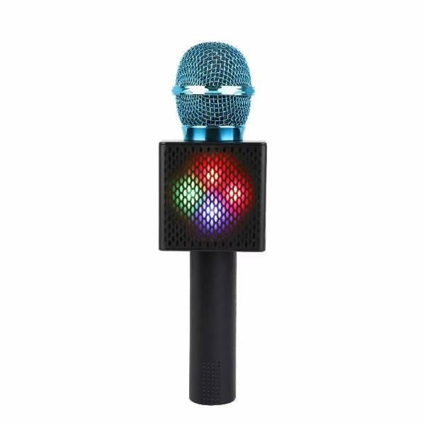 Караоке-микрофон беспроводной с LED-подсветкой Голубой (MX-00007829W) Караоке-микрофон беспроводной с LED-подсветкой Голубой (MX-00007829W)
