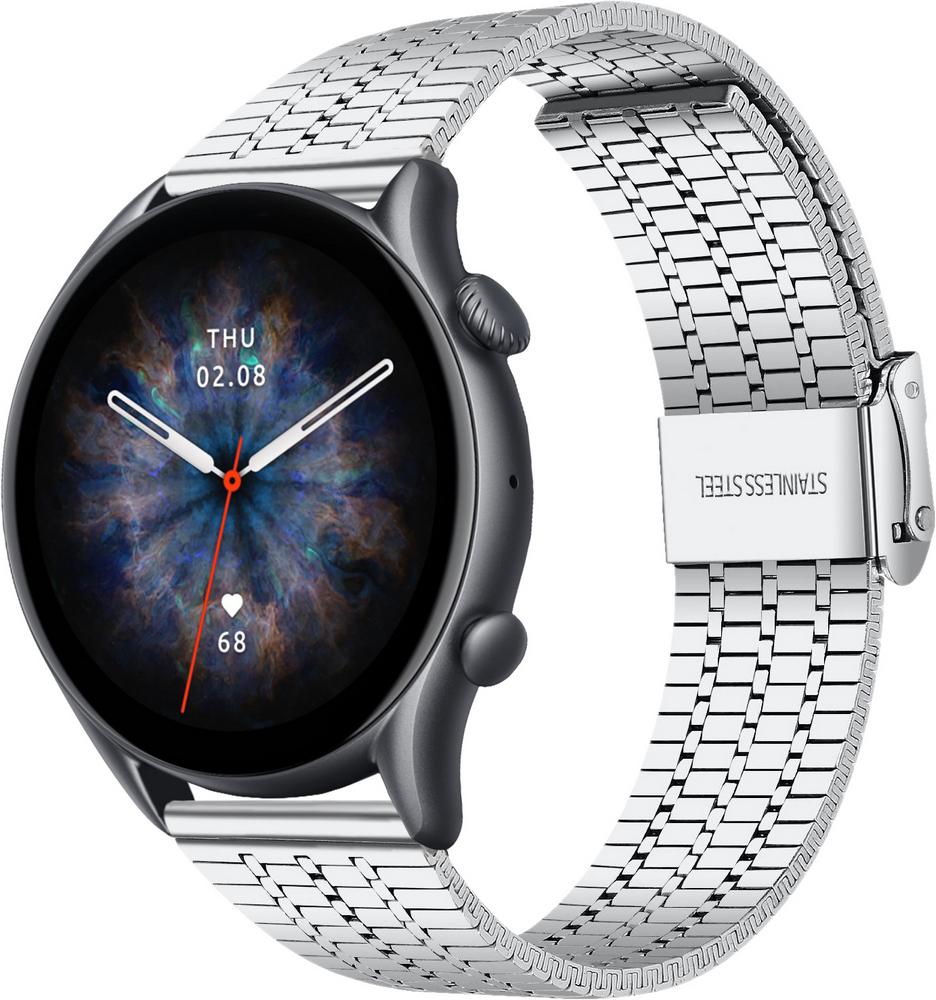 Браслет металлический Counic для Amazfit GTR 3 Pro Silver (34125-59)
