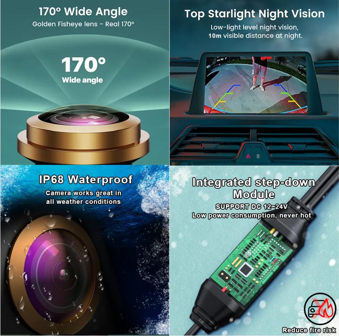 Камера GreenYi-AHD8032 VW Audi Skoda FULL HD штатная в ручку багажника с кнопкой 175° 1920x1080 - фото 7 Камера GreenYi-AHD8032 VW Audi Skoda FULL HD штатная в ручку багажника с кнопкой 175° 1920x1080 - фото 7