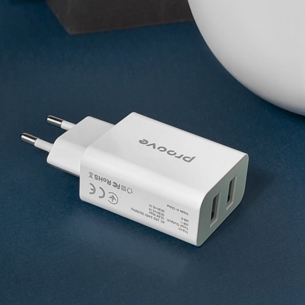 Зарядний пристрій Proove Rapid 10,5 W 2USB White - фото 7