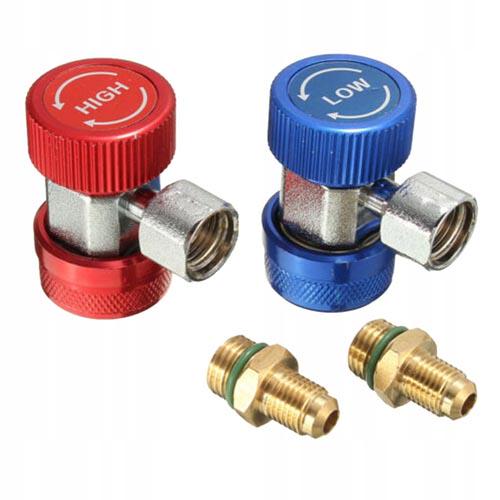 Адаптеры заправочные R134a быстросъемные для автокондиционеров 2 шт. (3804-c9a94)