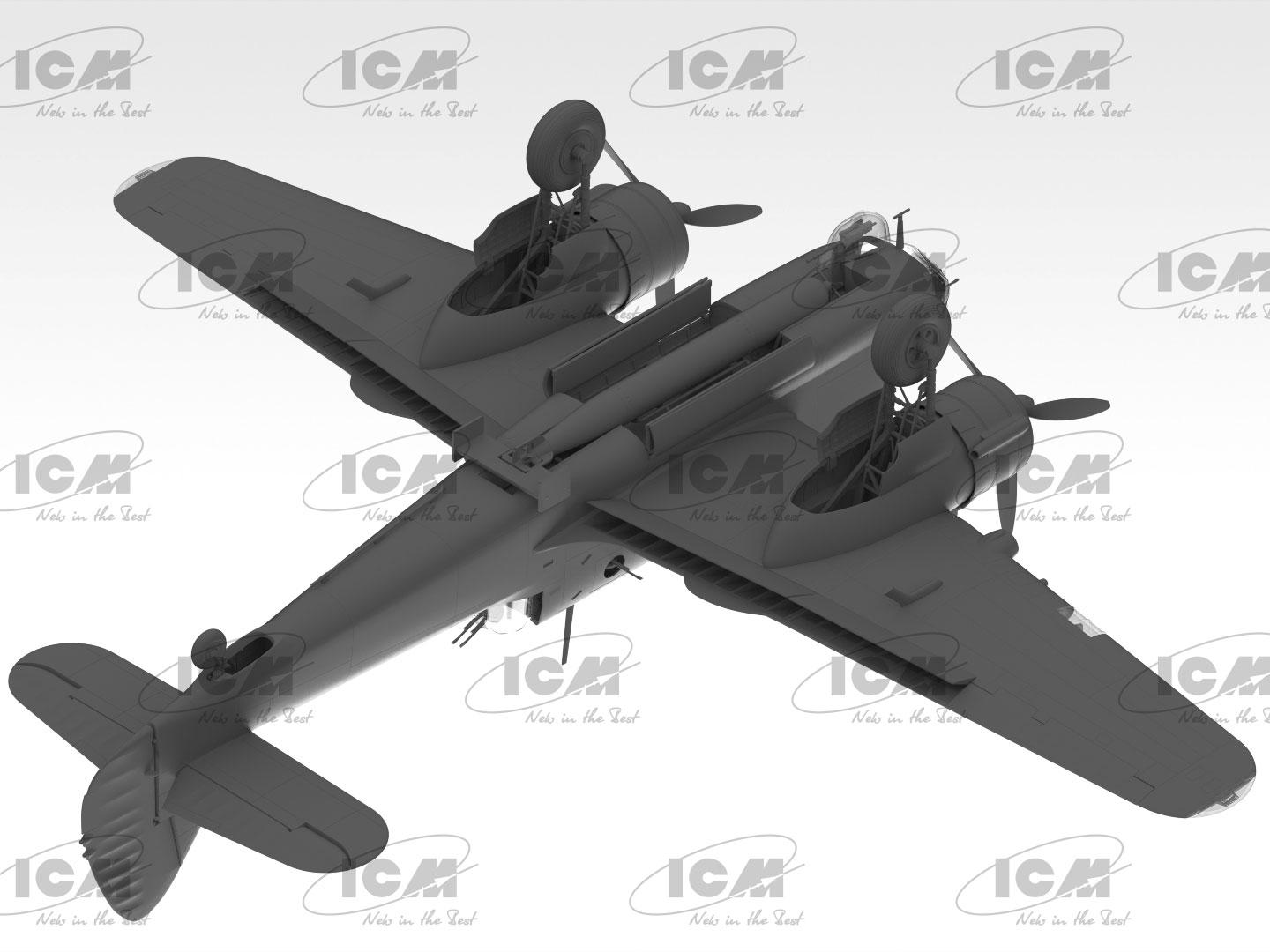 Сборная модель ICM Bristol Beaufort Mk.I британский торпедоносец-бомбардировщик 2 Мировой Войны (48310) - фото 17