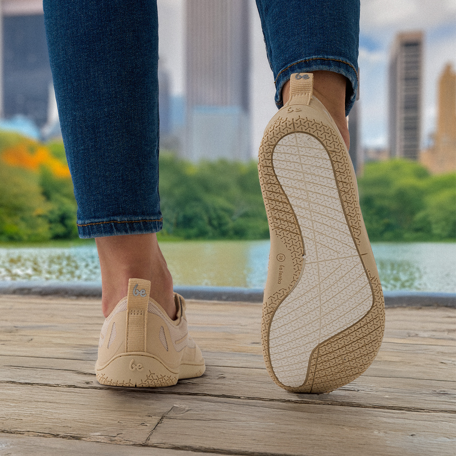 Кроссовки босоногие Barefoot Be Lenka Velocity р. 38 24,6 см Бежевый (BE-07 №9-1) - фото 12