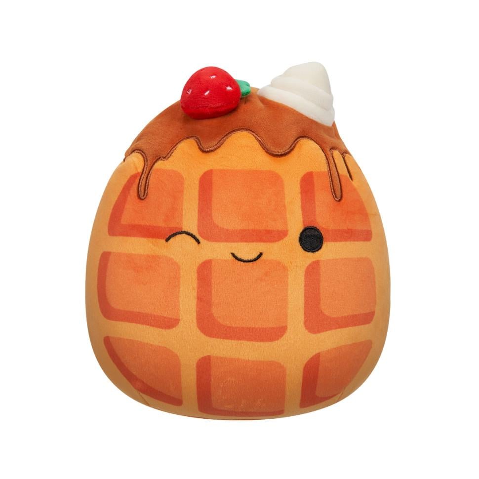 Мягкая игрушка SQUISHMALLOWS Вафелька Уивер с клубничкой 19 см Коричневый (IY-189-Y-495)