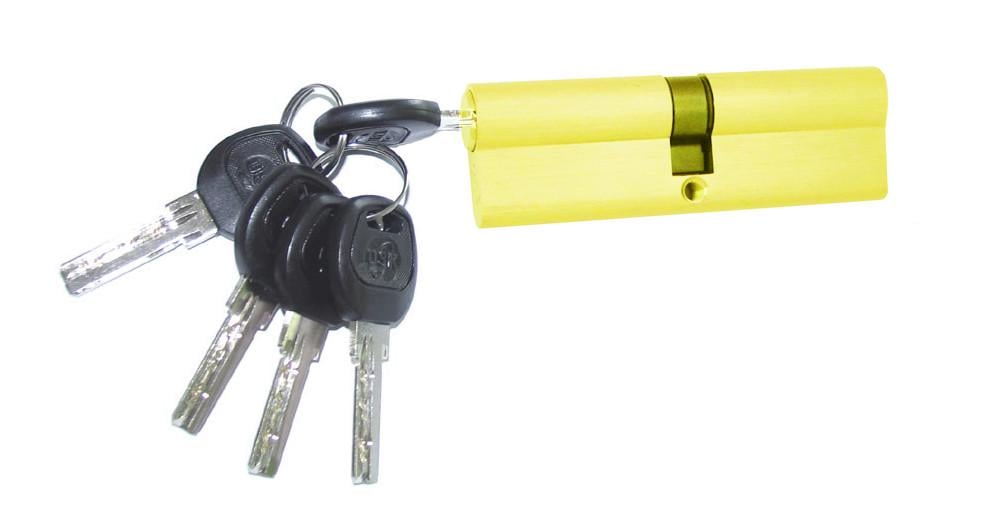 Цилиндровый механизм USK B-90 45x45 ключ/ключ Золото