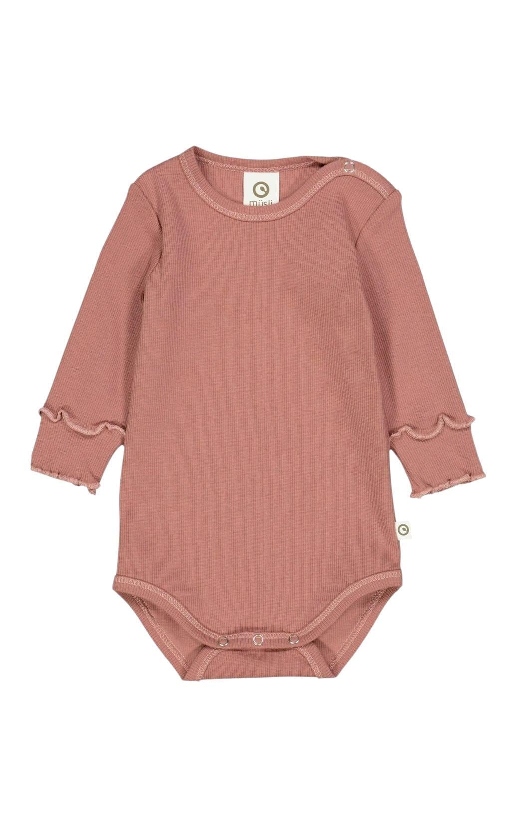 Боді дитяче для дівчинки Green Cotton 86 см Кавовий (25111216B)