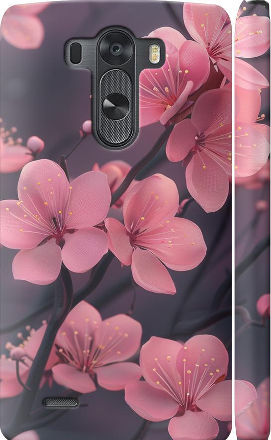 Чехол на LG G3 dual D856 Пурпурная сакура (6075m-56-42517)