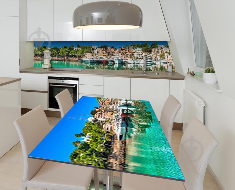 Наклейка 3Д виниловая на стол Zatarga «Маленькая Италия» 600х1200 мм для домов, квартир, столов, кофейн, кафе Наклейка 3Д виниловая на стол Zatarga «Маленькая Италия» 600х1200 мм для домов, квартир, столов, кофейн, кафе