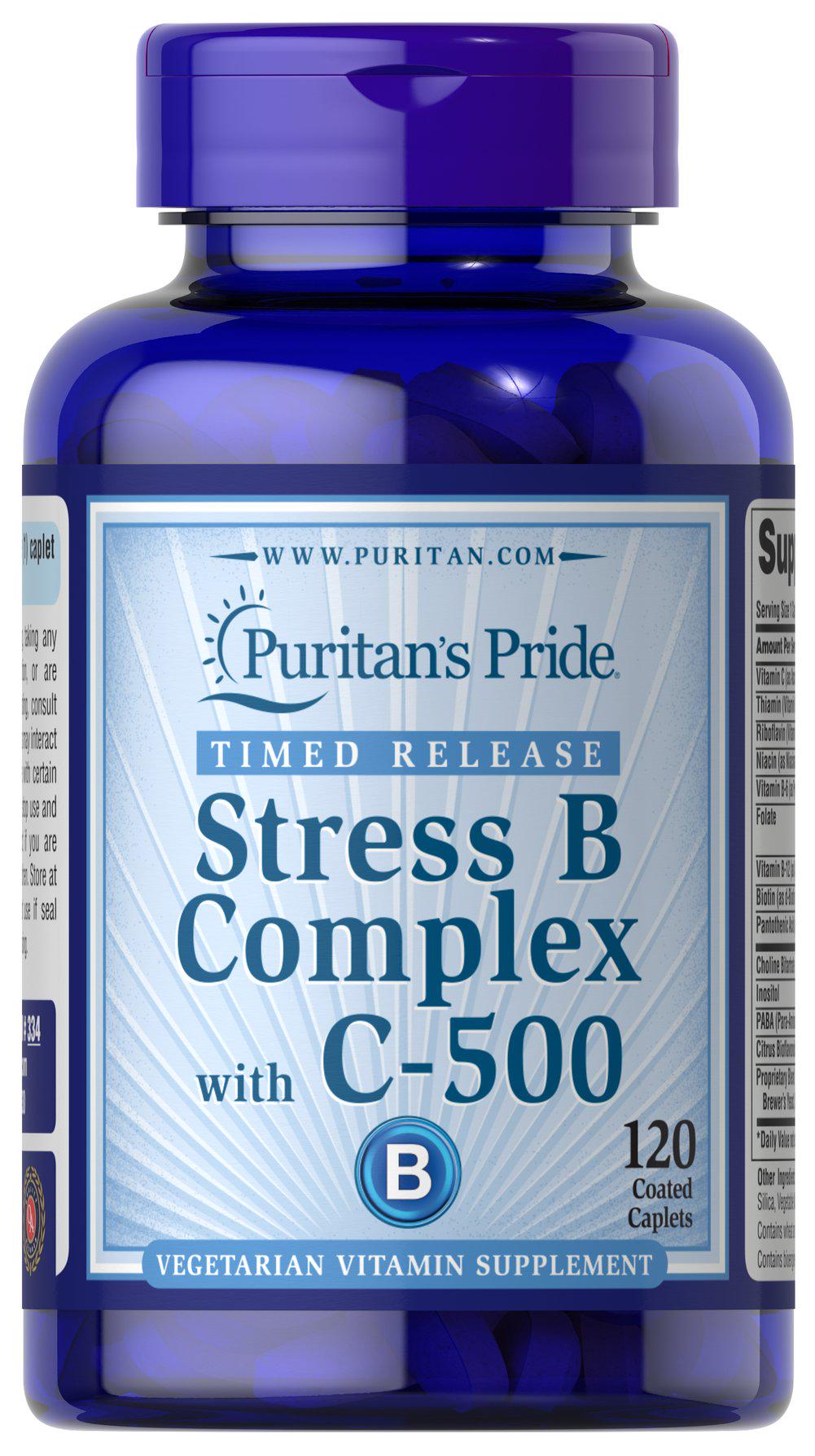 Комплекс витамнов Stress B-Complex with Vitamin C-500 Timed Releas 120 Capl