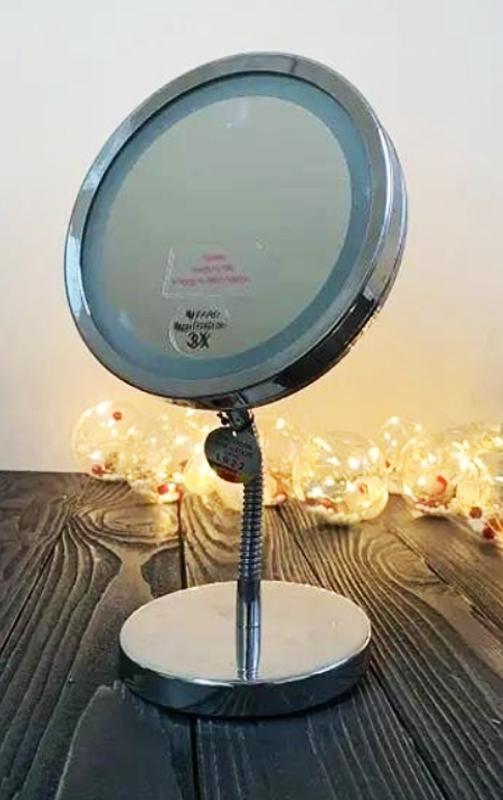 Зеркало для макияжа Adler AD 2159 с LED подсветкой с 3-кратным увеличением и регуляцией кута - фото 4