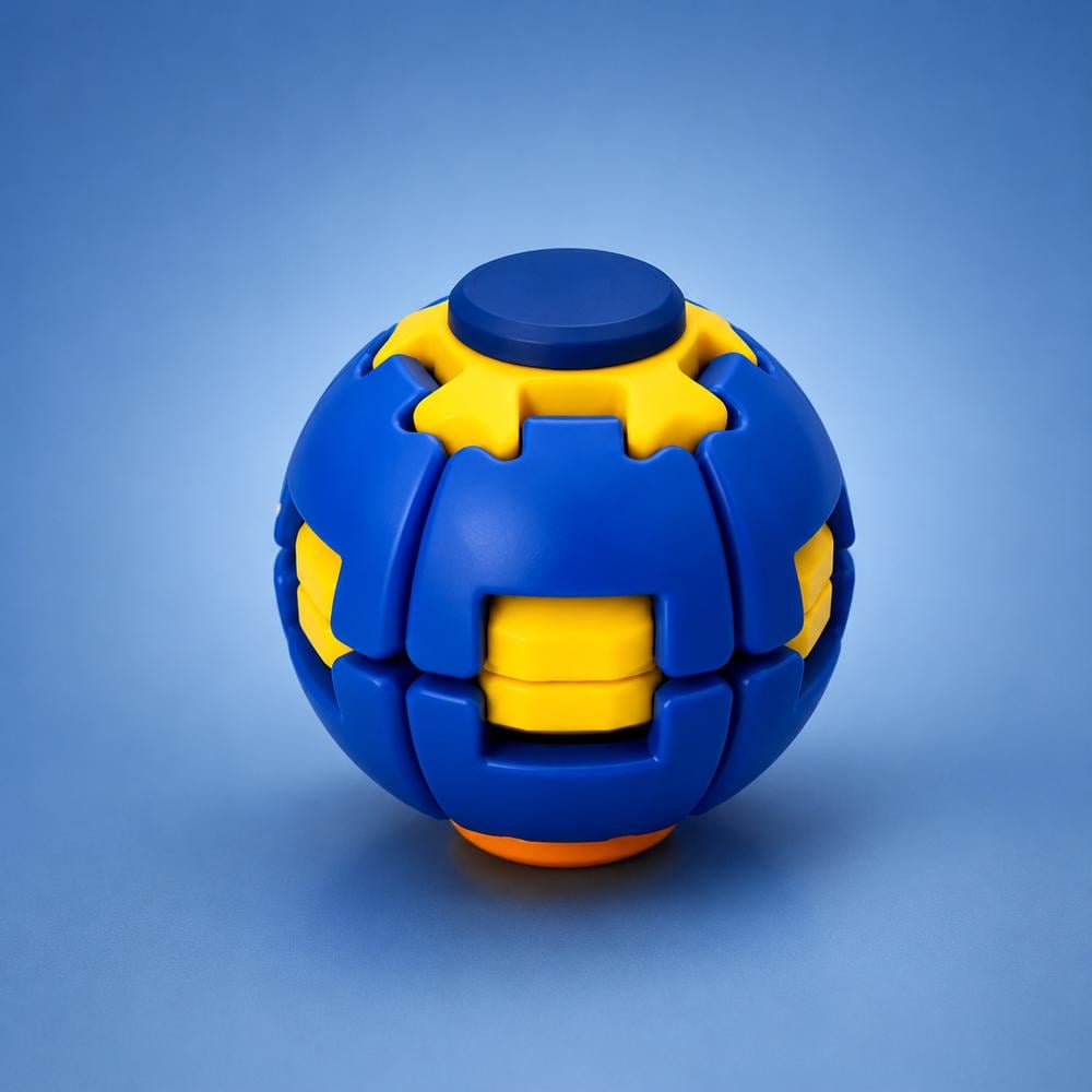 Іграшка антистрес Спінер Rotate Ball кулька для рук Синій (52-син-T-7)
