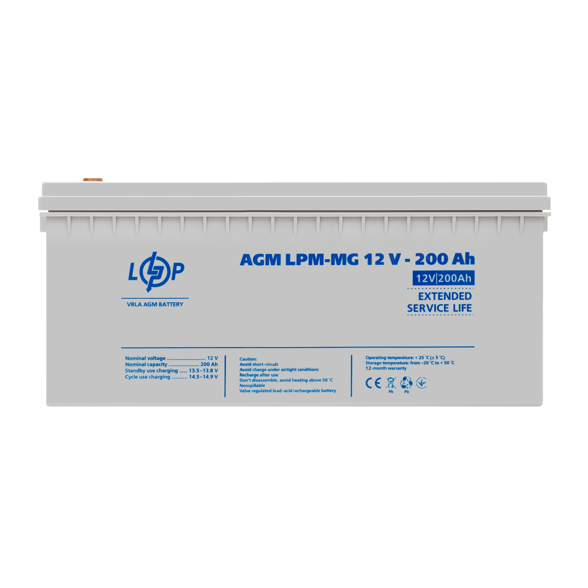 Акумулятор мультигелевий LPM-MG 12V-200 Ah