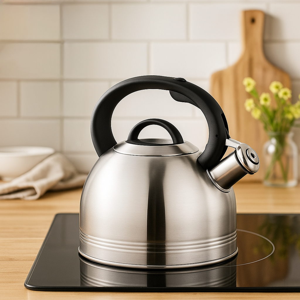 Чайник для плиты ClassicLine с свистком капсульное дно нержавеющая сталь 2,5 л (03-MH-5175) - фото 8 Чайник для плиты ClassicLine с свистком капсульное дно нержавеющая сталь 2,5 л (03-MH-5175) - фото 8