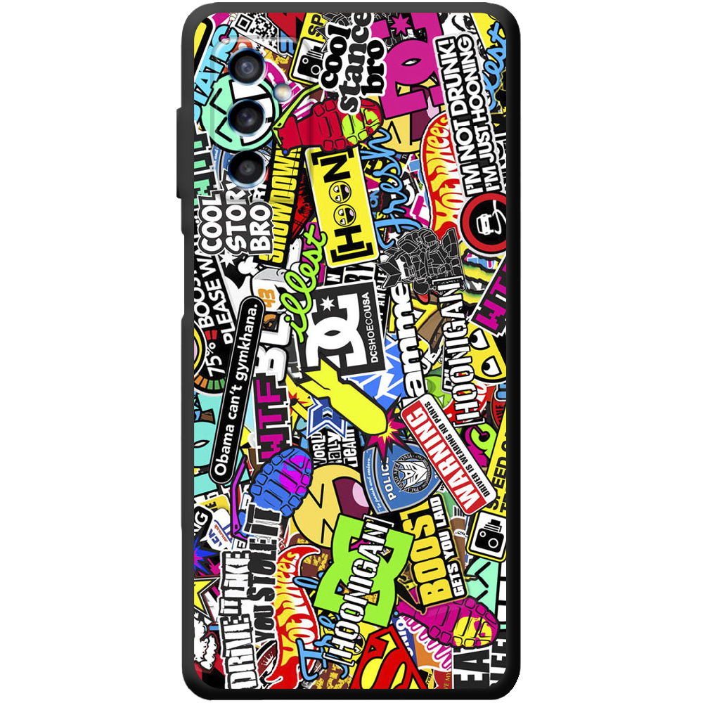 Чехол BoxFace Samsung Galaxy M52 (M526) Multicolored Inscriptions Черный силикон (43657-up880-43763)