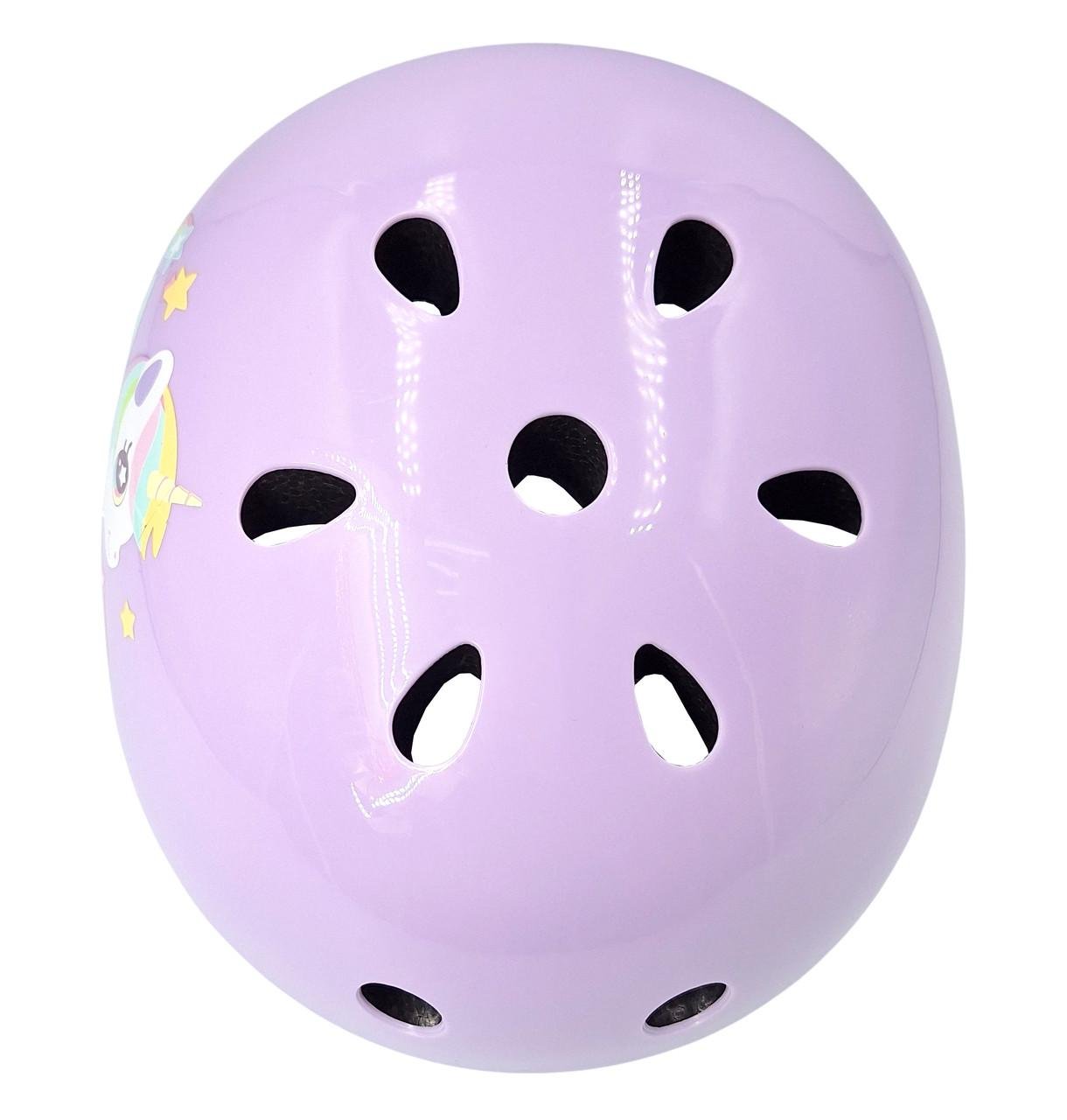 Комплект дитячий шолом та захист Yongkang GB24429-2009 S Єдиноріг р. 5-9 Фіолетовий (G0001135) - фото 6