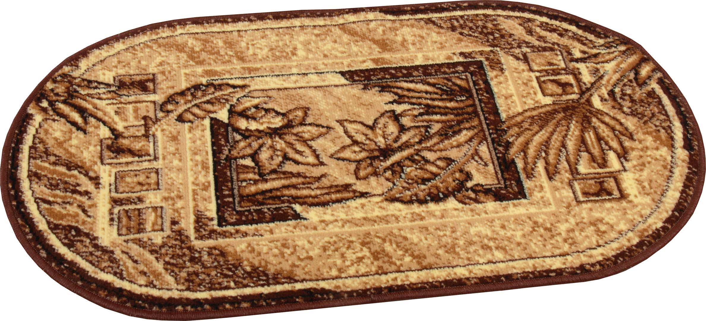 Ковер Karat Gold 309/12 0,6x1,1 м овальный Коричневый/Бежевый (00-00007184) - фото 5