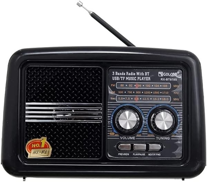 Радиоприемник аккумуляторный Golon RX-BT 978S с солнечной панелью Black (ML-04886)